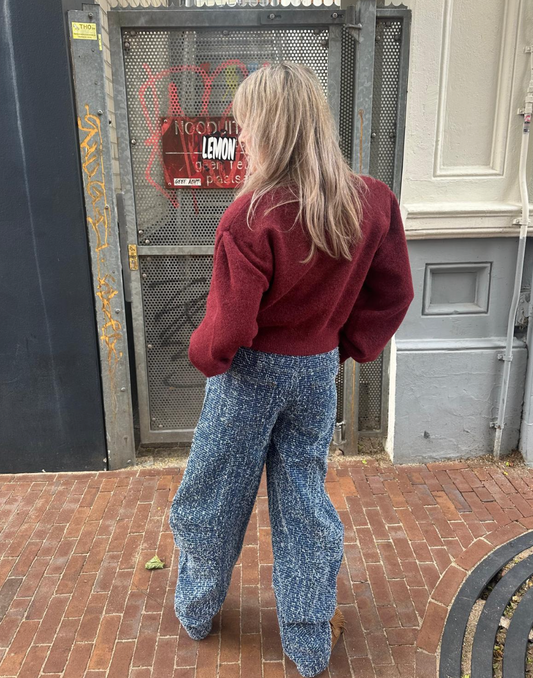 ROTATE DENIM LOOSE FIT PANTS - MEDIUM BLUE