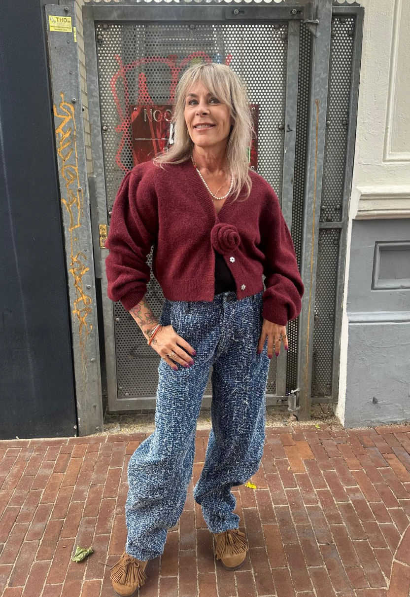 ROTATE DENIM LOOSE FIT PANTS - MEDIUM BLUE