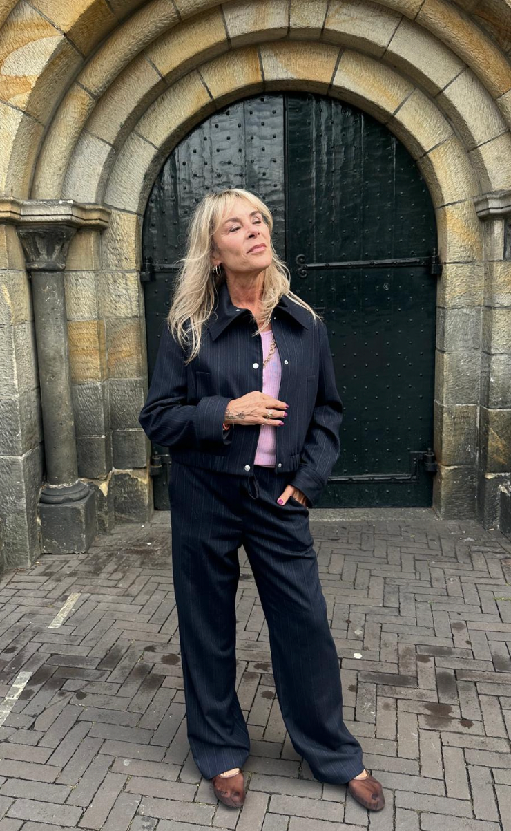MARGAUX LÖNNBERG GERRY NAVY STRIPES PANTS