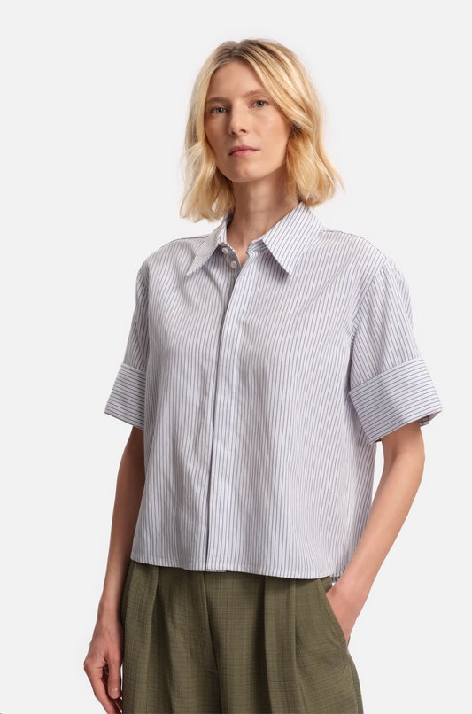 MARGAUX LÖNNBERG CARL CHEMISE BLUE STRIPES