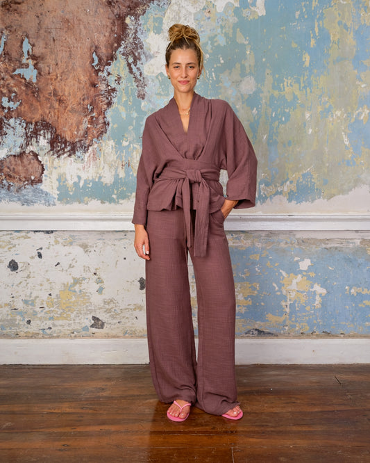 SEA ME HAPPY ALAYA TOP - DARK CHOCOLATE BROWN