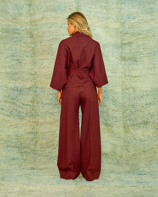 SEA ME HAPPY ALAYA TOP SOFT DENIM CABERNET