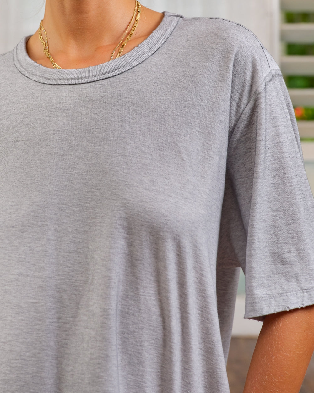 SEA ME HAPPY ARCHIE TEE DESTRESSED - SPRAY GREY