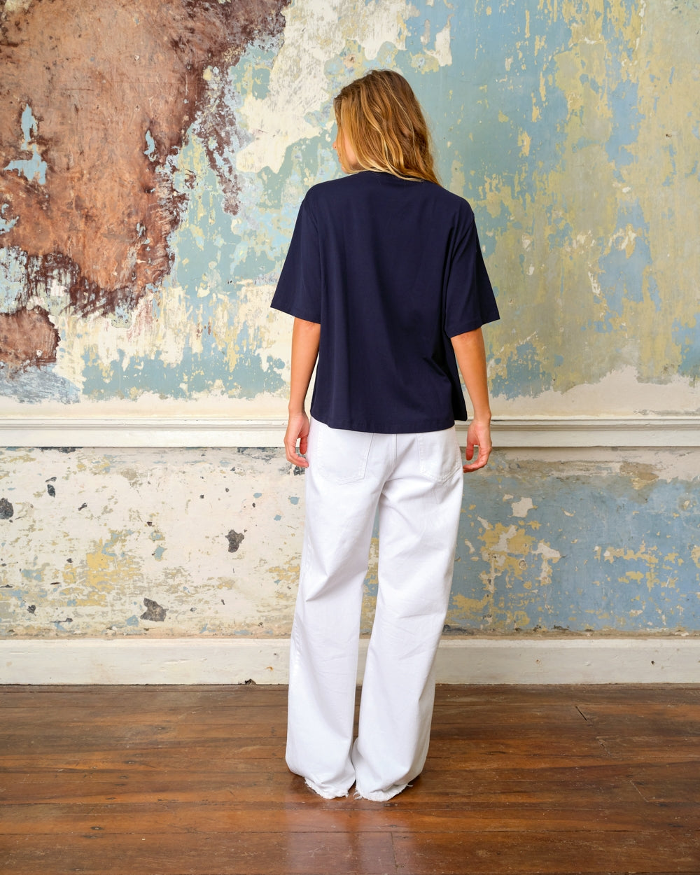 SEA ME HAPPY WOODY PANTS JEANS DESTRESSED - WHITE