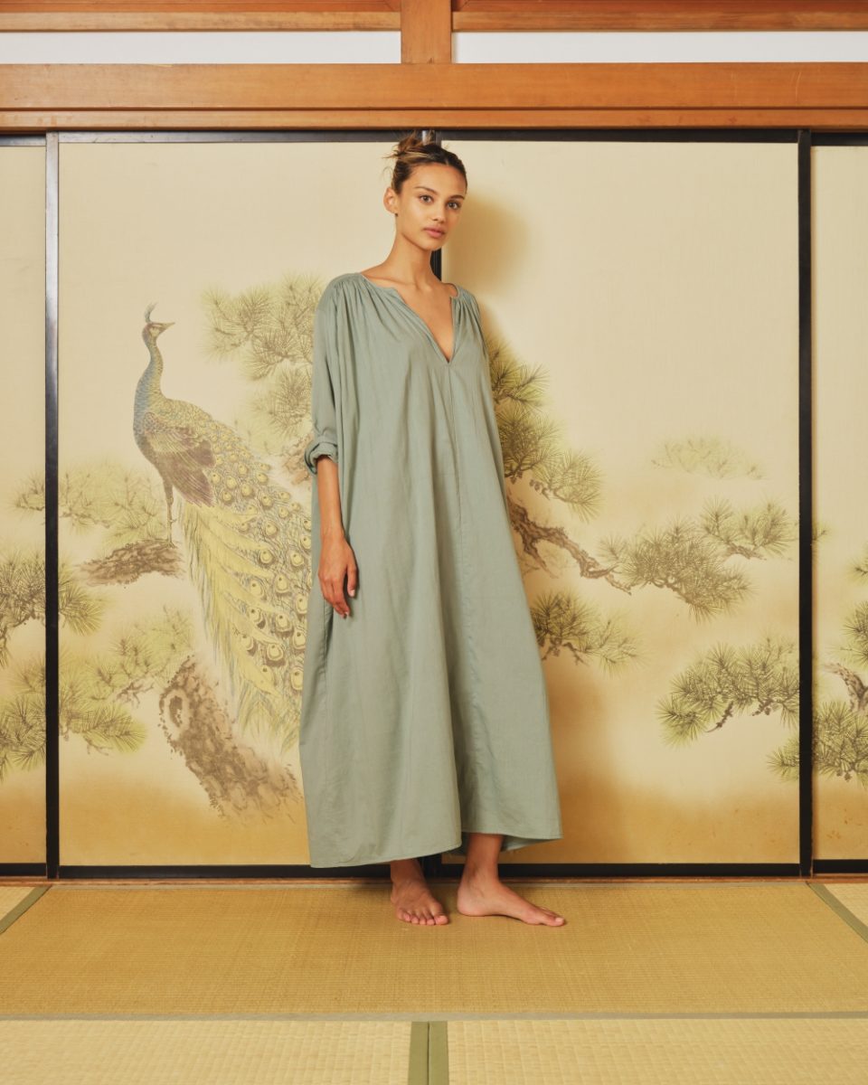 SEA ME HAPPY SAKURA DRESS - GROEN
