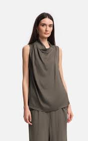 MARGAUX LÖNNBERG BALE TOP KAKI STRIPES