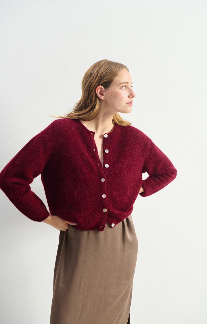 AMERICAN VINTAGE VITOW CARDIGAN - CHERRY MARBLED