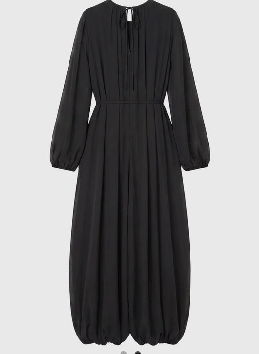 ROTATE BALLOON LEG JUMPSUIT BLACK