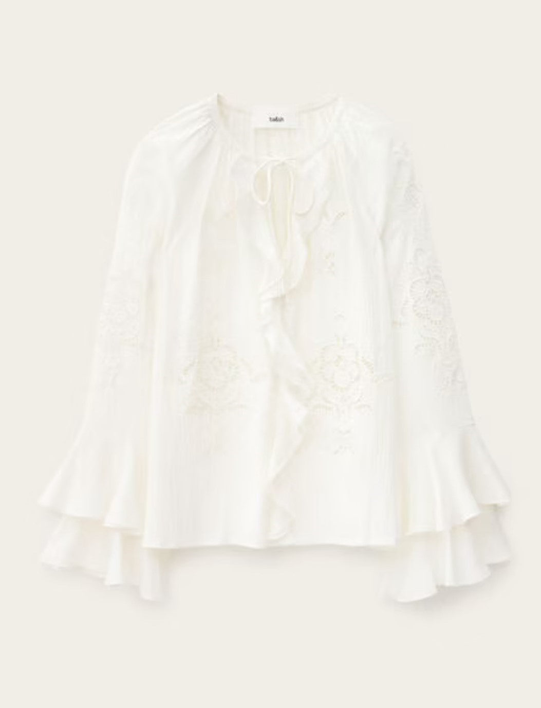 BA&SH - OMAR - FLOUNCED BLOUSE - RAUW