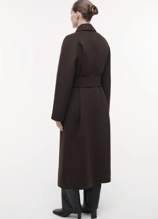STUDIO AR BY ARMA JOY TRENCHCOAT WOLLEN JAS - DARK BROWN
