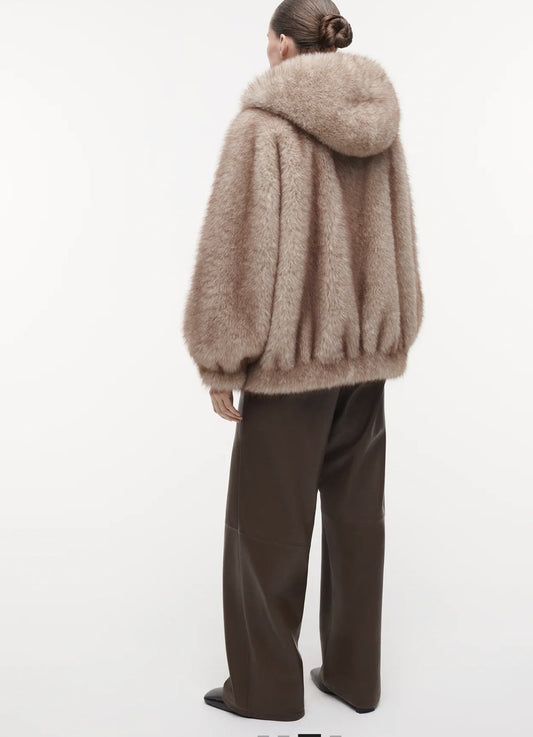 STUDIO AR BY ARMA HAILEY LONG FAUX MINK - BEIGE