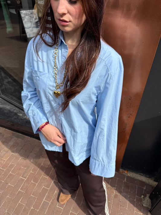 BA&SH ADAM BLOUSE - BLUE