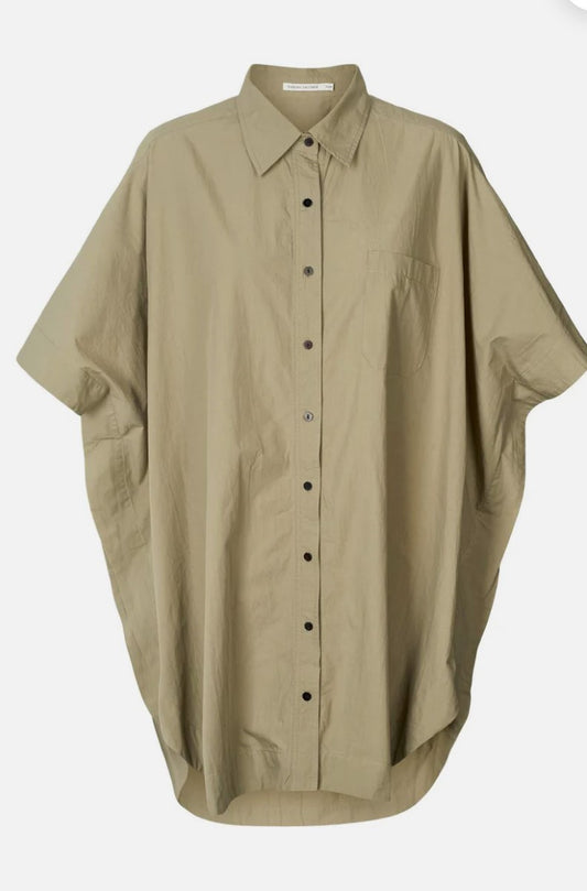 RABENS SALONER - BERTA POPLIN BLOUSE - VERTIVER/ KAKI