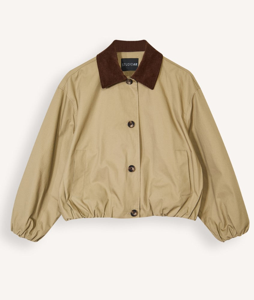 STUDIO AR BY ARMA - CAMILA COTTON TWILL -JACKET - OLIVE