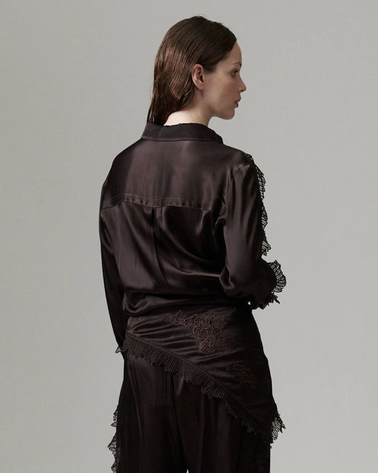 DAY BIRGER ET MIKKELSEN MOLA BLOUSE - SILKY TOUCH - GANACHE
