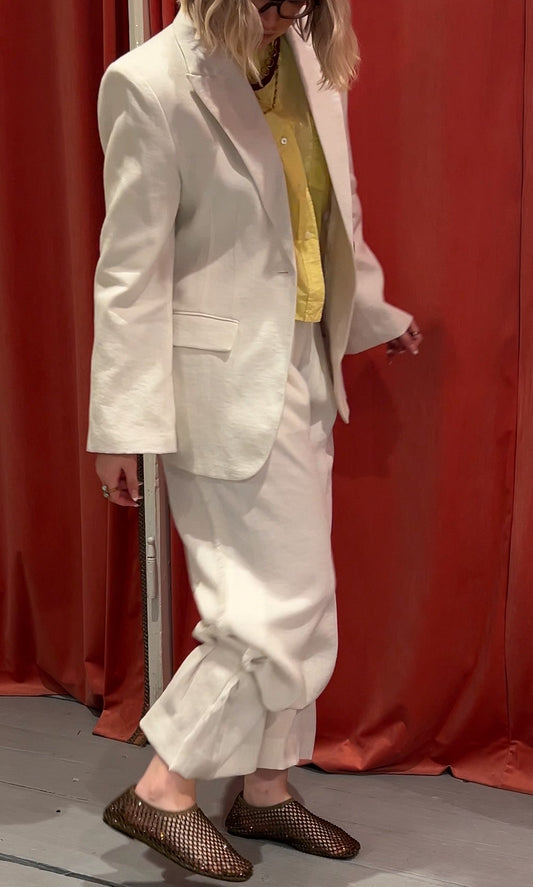 DAY ET BIRGER BELLE PANTALON - CONTRAST LINEN - JET STREAM