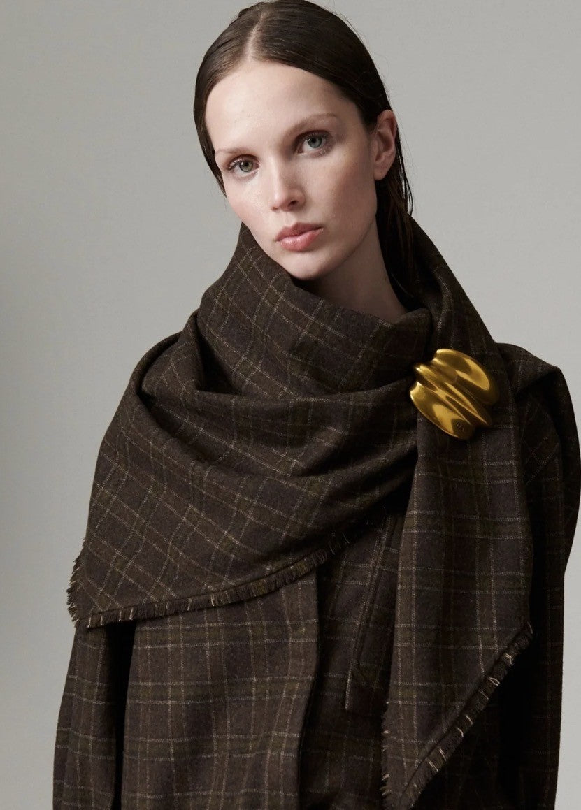 DAY BIRGER ET MIKKELSEN ZIA - SWAWL - BROWN CHECK