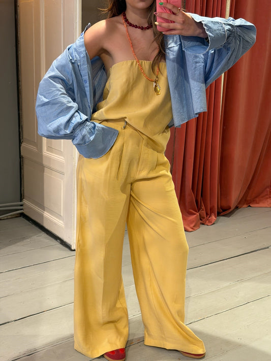 BA&SH DEANA PANTALON - PAILLE/GEEL