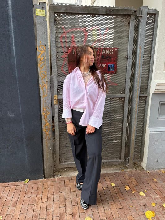 DAY BIRGER ET MIKKELSEN MAC CLASSIC STRIPE BLOUSE - PINK A BOO