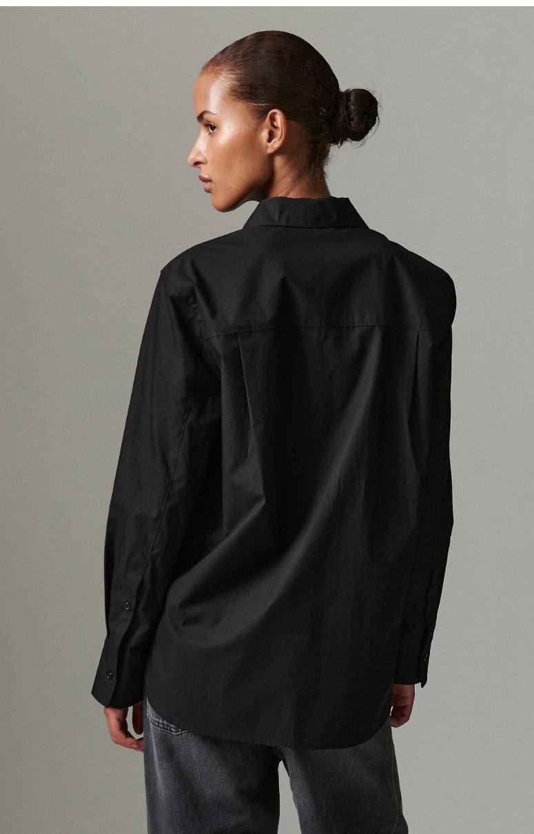 DAY BIRGER ET MIKKELSEN - POPLINA BLOUSE - ZWART