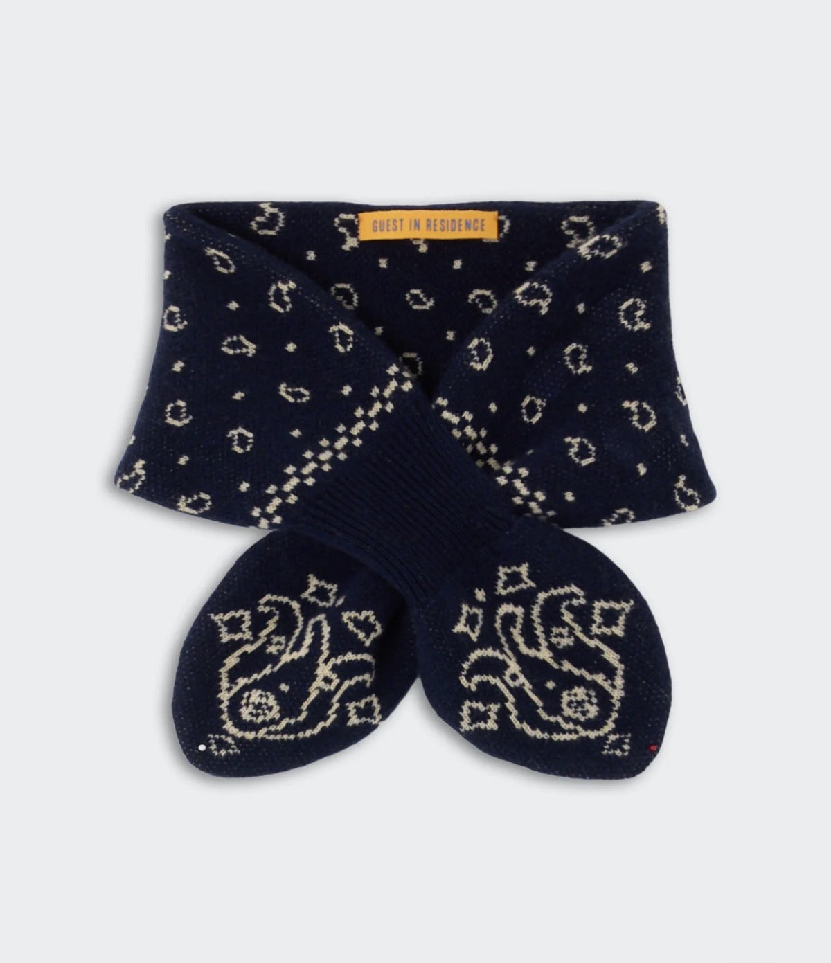 GUEST IN RESIDENCE BANDANA BOWTIE SHAWL - MIDNIGHT BUTTER