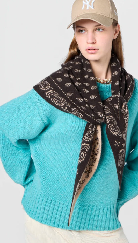 GUEST IN RESIDENSCE SCARF - THE WILD RAG - BURNT COCOA /DUNE