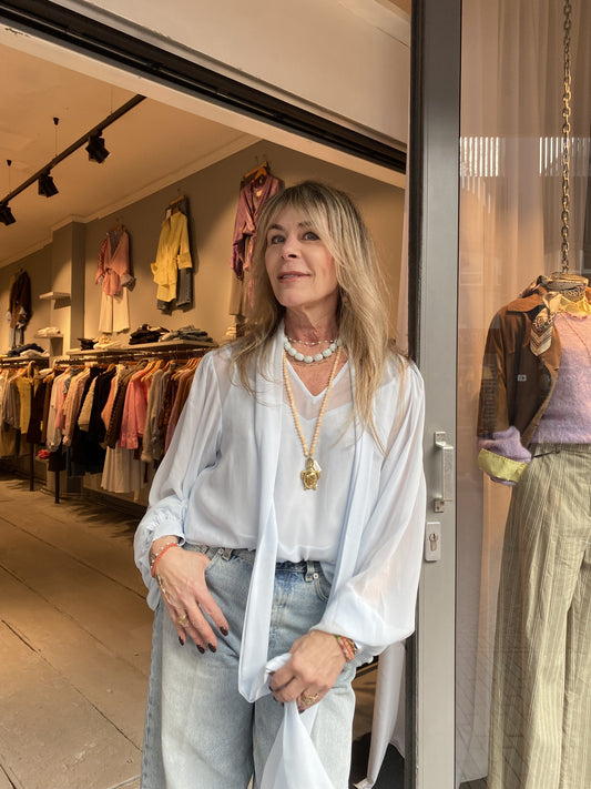 GEZTUZ GZZURINA BLOUSE - BLUE FINCH