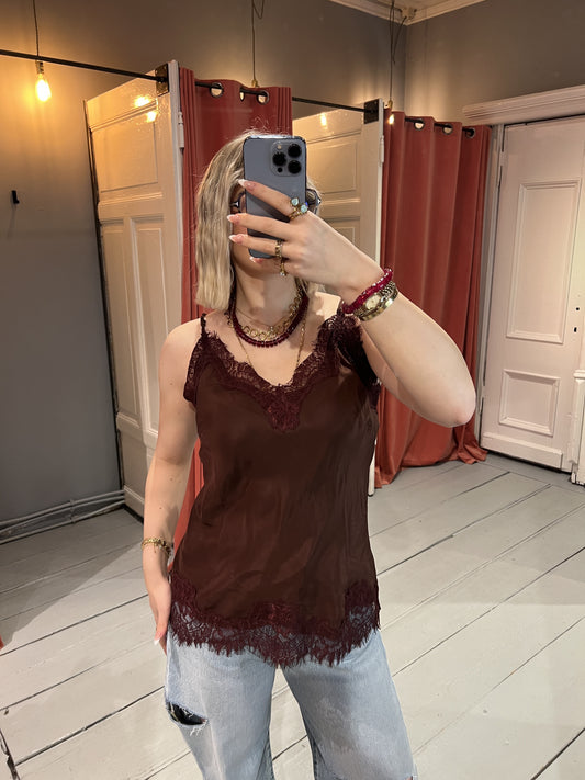 GOLDHAWK SILK TOP - FUDGE