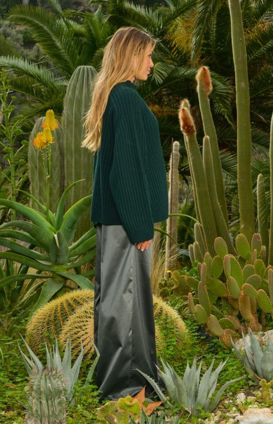 SEA ME HAPPY BAKER JUMPER - DEEP DARK GREEN