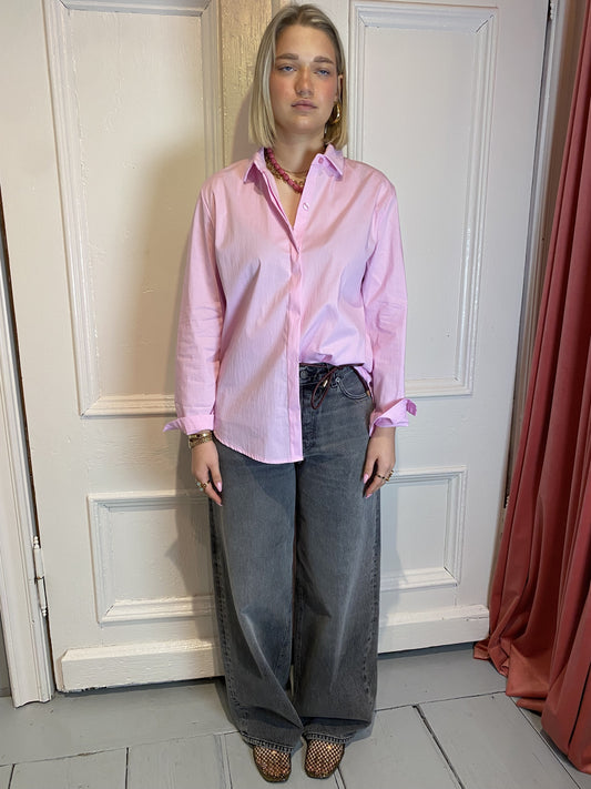 HAIKURE DENIM BETHANY WIDE LEG FLANEL GREY