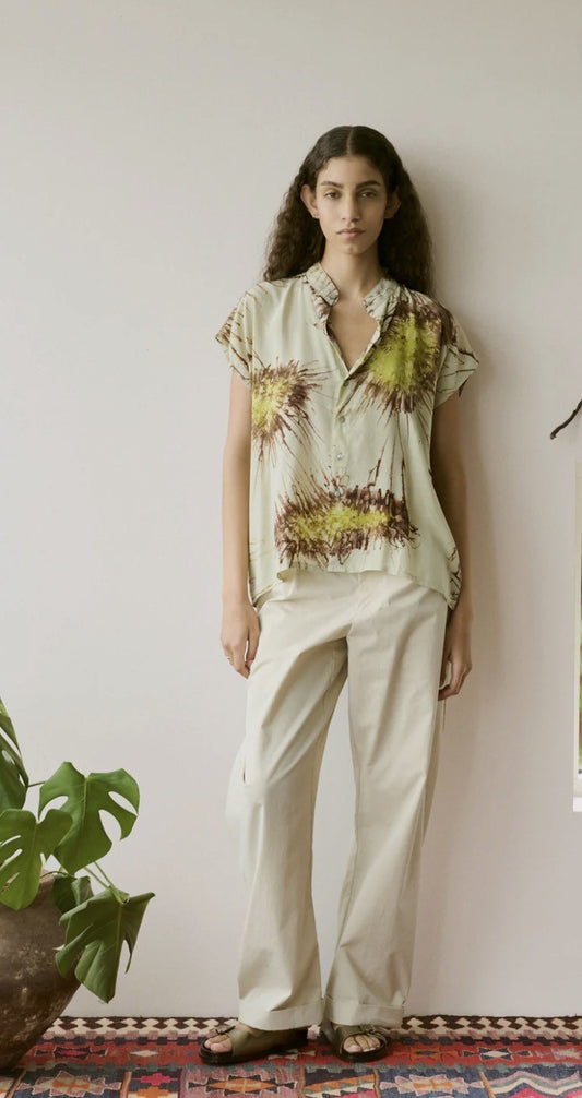 RABENS SALONER HEVA BLOUSE - SEA URCHIN BUTTON