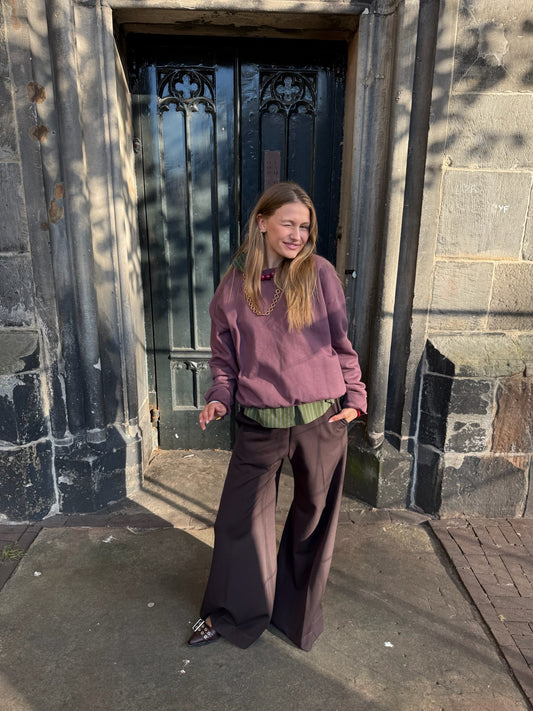 ICON DENIM MELLIE SWEATER - CHERRY