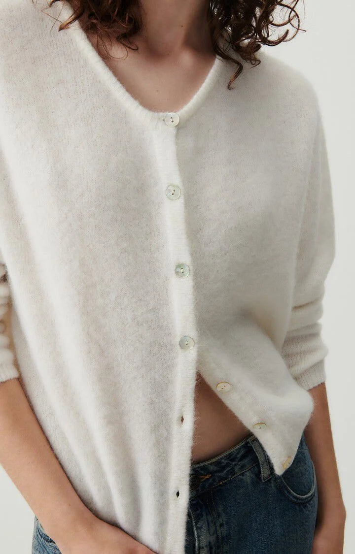 AMERICAN VINTAGE CARDIGAN- VITOW WHITE