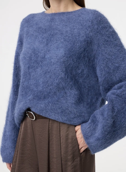 KNIT-TED AMALIA PULLOVER - MID BLUE