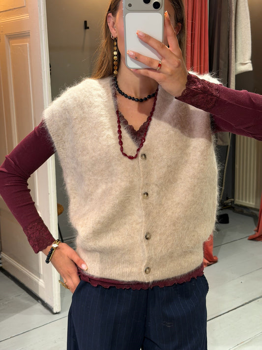 KNIT-TED CONSTANZE CARDIGAN CREME