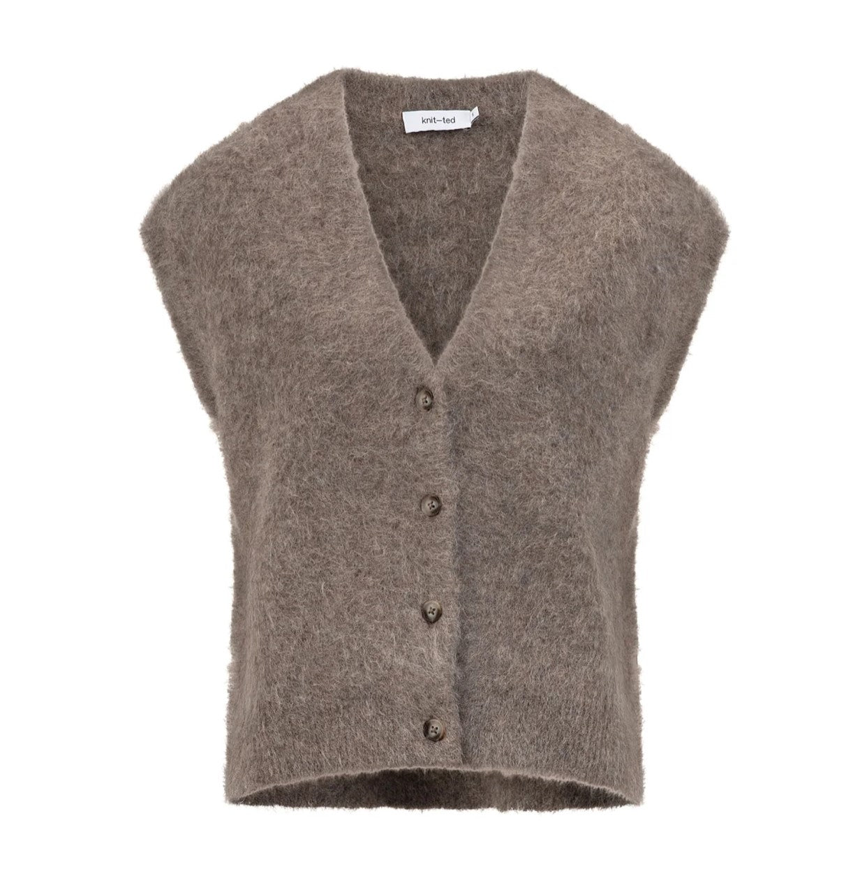 KNIT-TED CONSTANZE CARDIGAN MOCCA