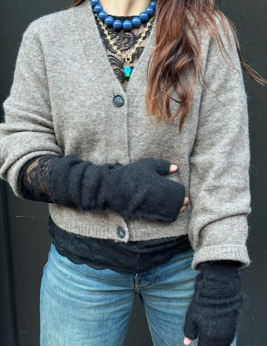 KNIT-TED ARIEL CARDIGAN WALNUT