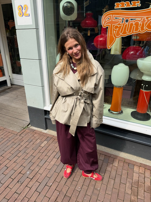 ROTATE SHORT TRENCHCOAT - ALUMINIUM