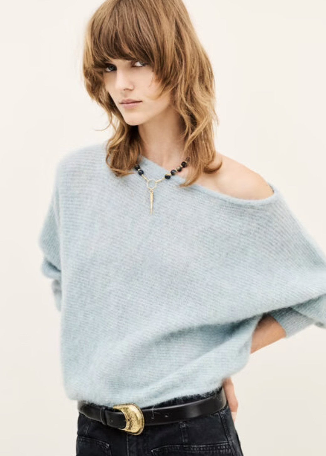 BASH SUELA PULLOVER - BLAUW