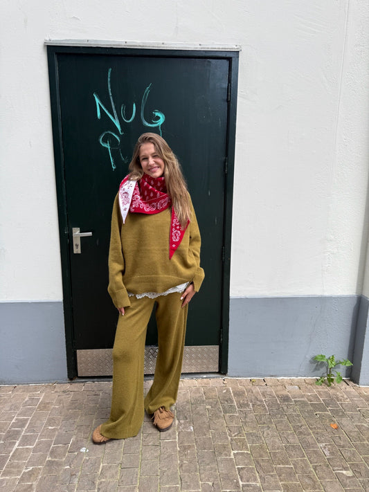 RABENS SALONER CELLY ROLL NECK SWEATER - FERN/GREEN