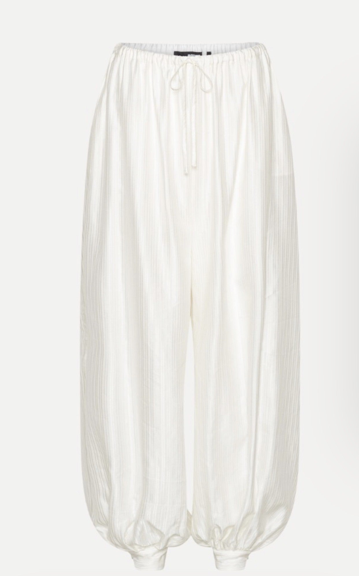ROTATE STRIPED BALLOON PANTS- WHITE