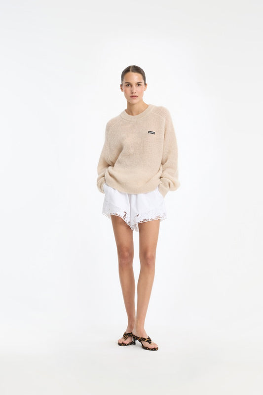 ROTATE DRAWSTRING SHORTS BRIGHT WHITE