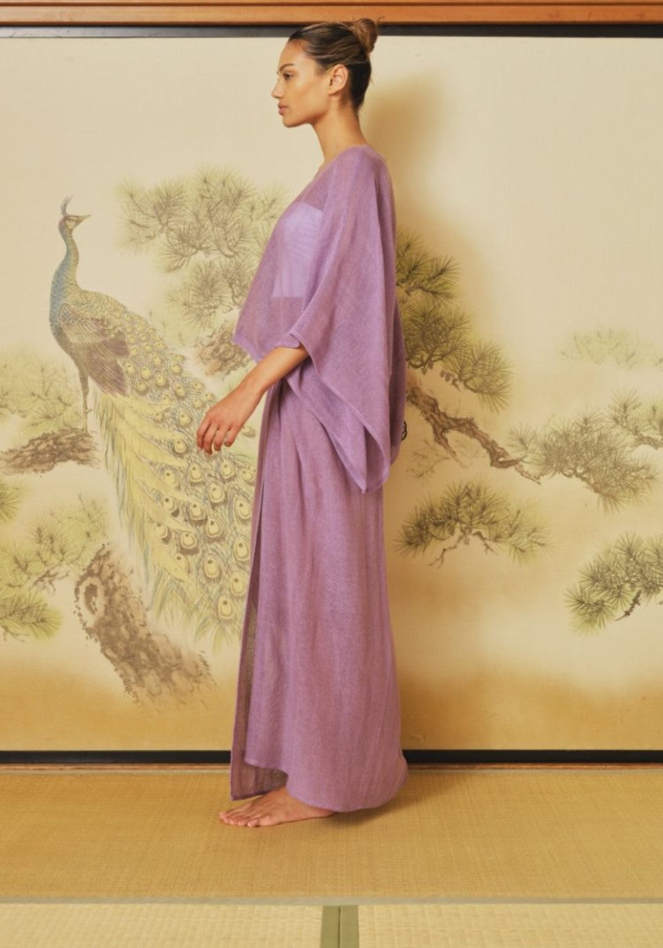 SEA ME HAPPY COCO BLOUSE MESH RESORT- GRAPE