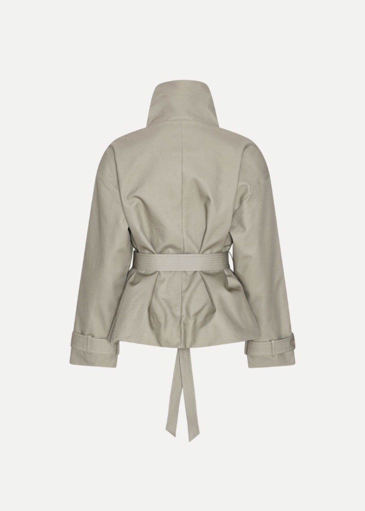 ROTATE SHORT TRENCHCOAT - ALUMINIUM