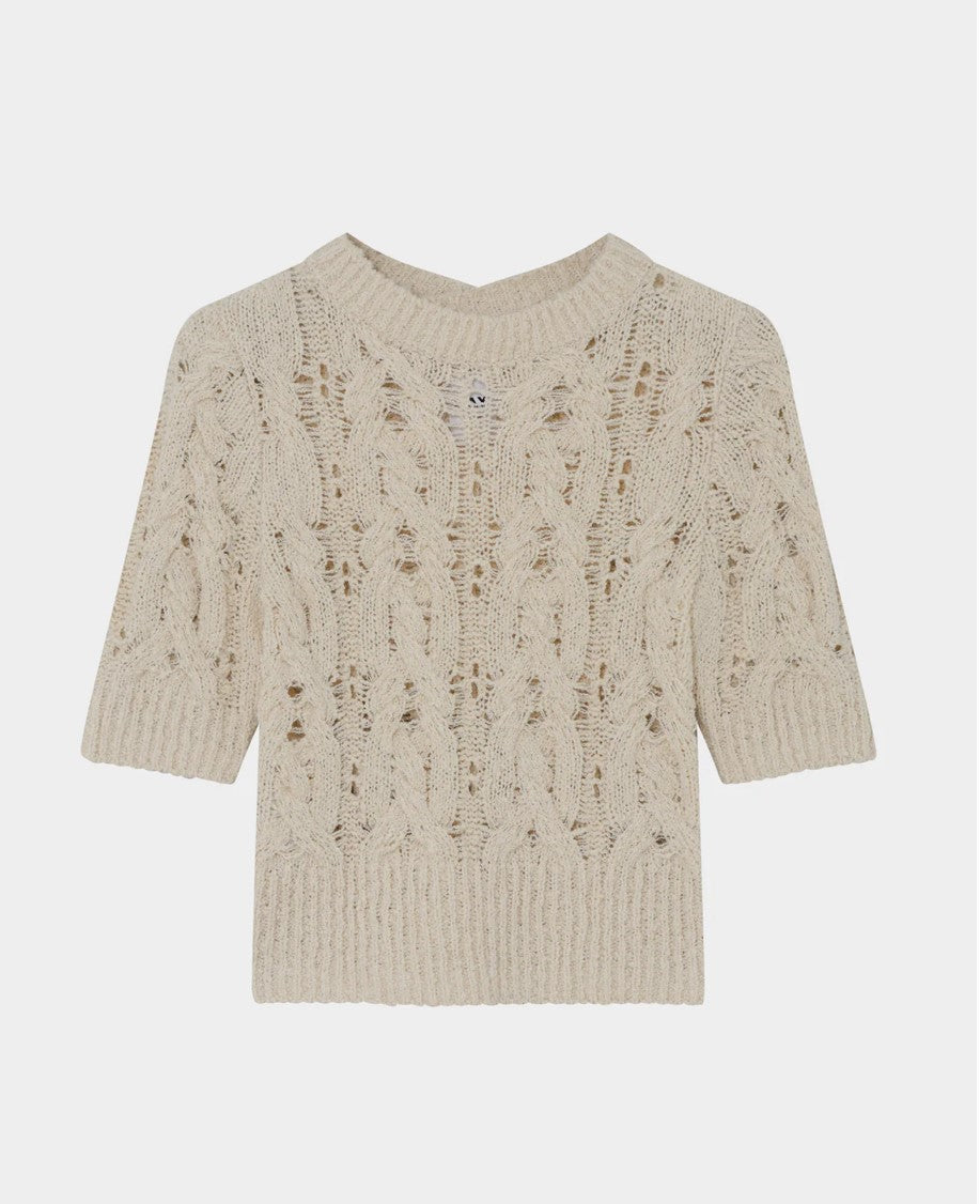 DAY ET BIRGER DIORA PULLOVER - TOP -AIRY BOUCLE - JET STREAM
