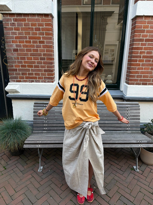 RAE ANTWERP JASMINE SKIRT - ROK - LINEN - NATURAL