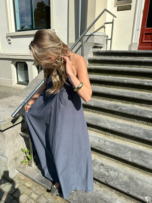 SEA ME HAPPY ZAHARA DRESS LONG UNI - GRIJS