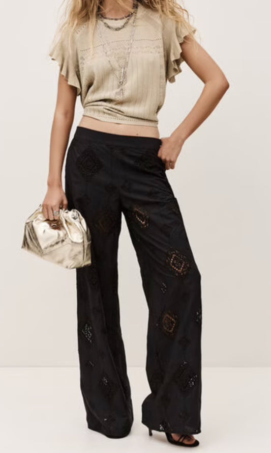 BA&SH MIKE PANTALON - ZWART