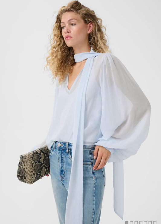 GEZTUZ GZZURINA BLOUSE - BLUE FINCH