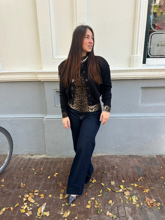 ROTATE FIRM KNIT VEST - ZWART